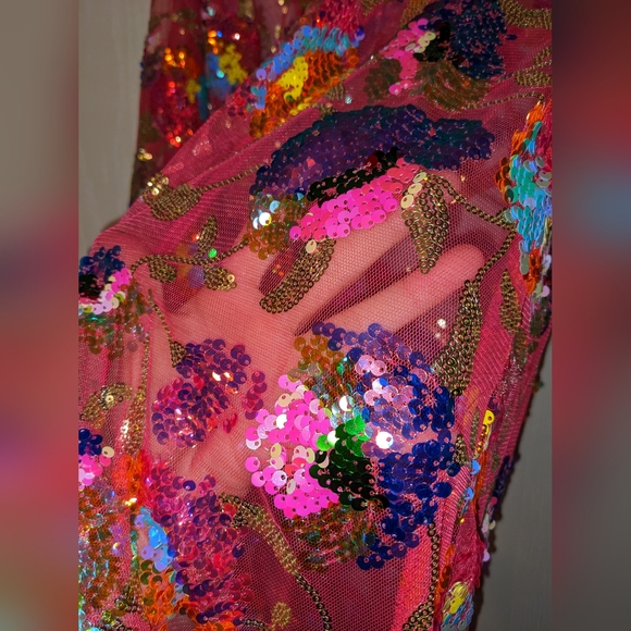 NWT SOUTHERN FRIED CHIKS SEQUIN DUSTER - Picture 2 of 14